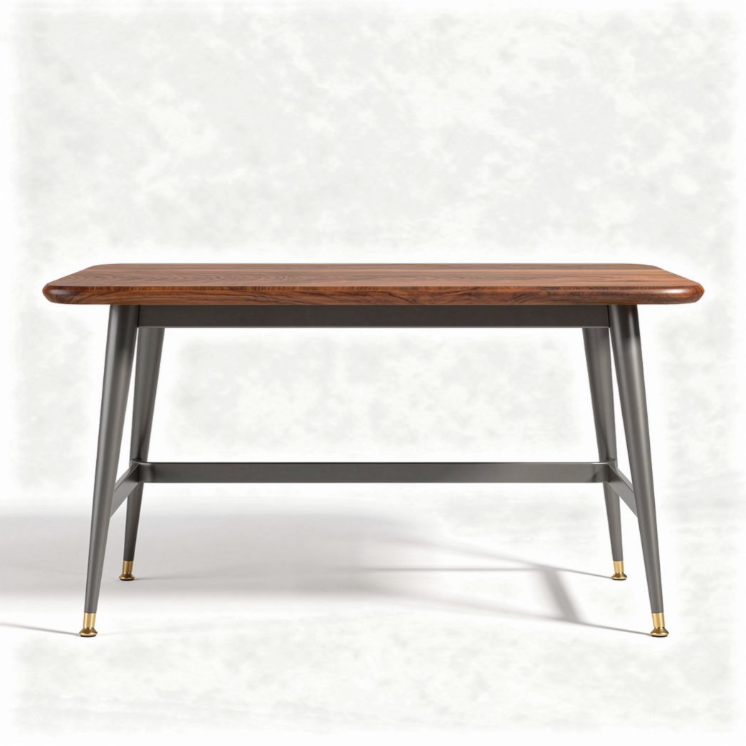 Eettafel van hout en metaal met afmetingen 120 x 60 x 75cm
